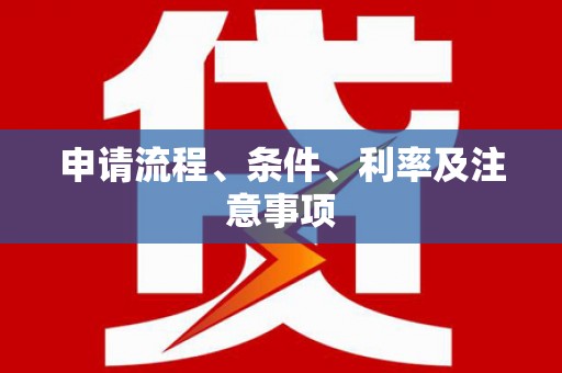 河池申请流程、条件、利率及注意事项