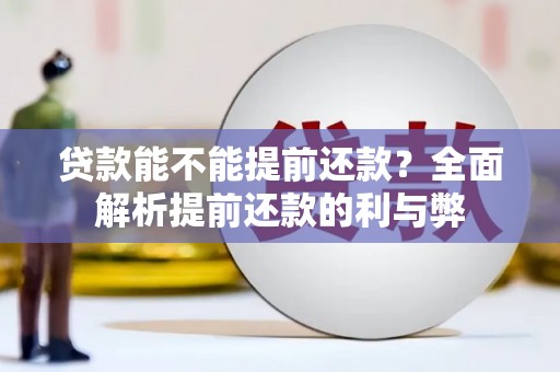 河池贷款能不能提前还款？全面解析提前还款的利与弊