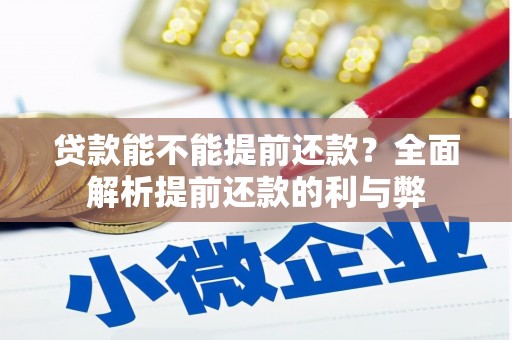 河池贷款能不能提前还款？全面解析提前还款的利与弊