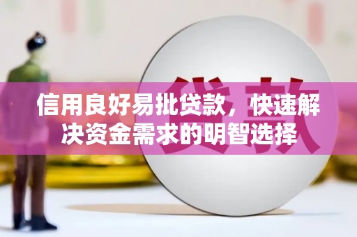 河池信用良好易批贷款，快速解决资金需求的明智选择