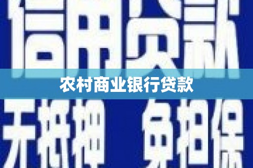 河池农村商业银行贷款
