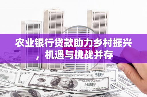 河池农业银行贷款助力乡村振兴，机遇与挑战并存
