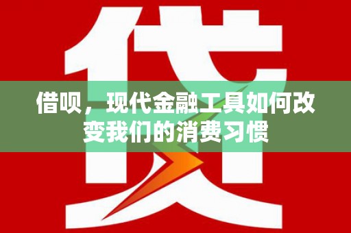 河池借呗，现代金融工具如何改变我们的消费习惯