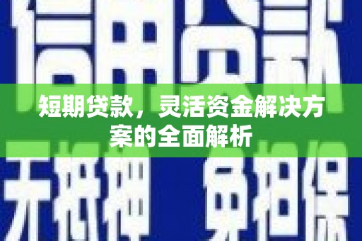 河池短期贷款，灵活资金解决方案的全面解析